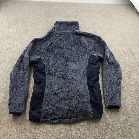 The North Face Womens Half-Zip Pullover Jacket Small Fuzzy Fleece Blue & Gray - Picture 13 of 13